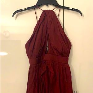 Red long formal dress